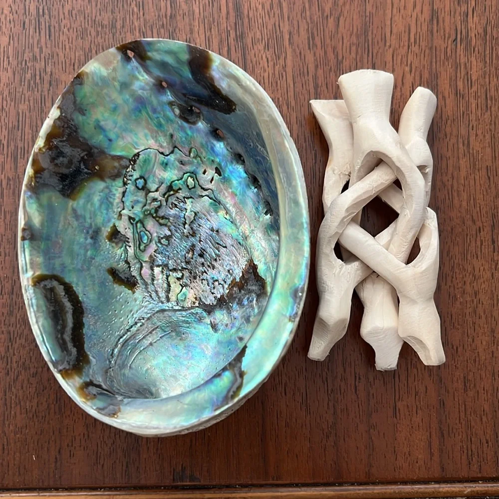 Abalone Shell Incense Burner-Smudge Bowl - Picture 5 of 13